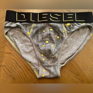 Diesel Black and Yellow Accented Gray Briefs